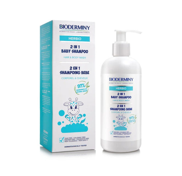 Bioderminy Herbio Baby Shampoo 2-in-1 Tear-Free Chamomile Avocado Oil 250ml