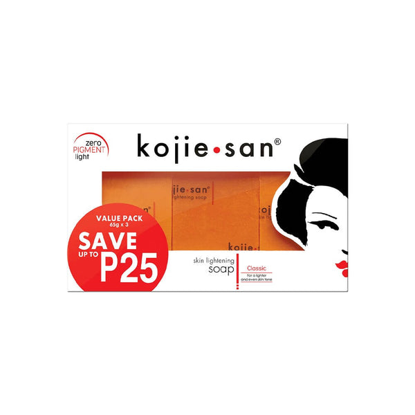 Kojie San Kojic Acid Soap Cleansing Bars Coconut Oil 3 x 65 g