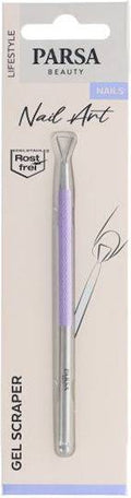 Parsa Gel Scraper Stainless Steel Nail Tool, Trapezoidal Tip, 1 Piece