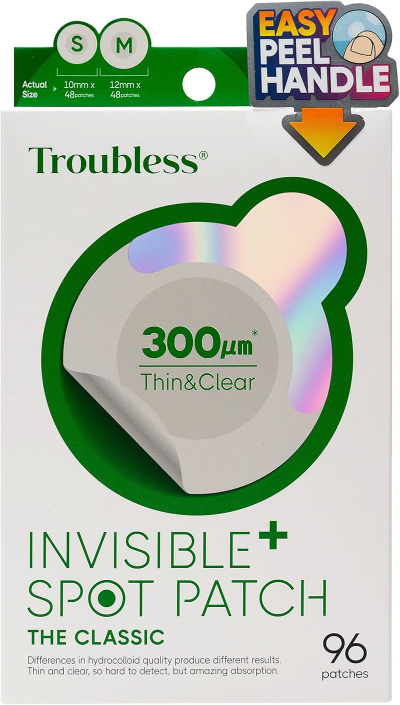 Troubless Invisible Spot Patch Hydrocolloid Blemish Patches Tea Tree Scent 96 Count