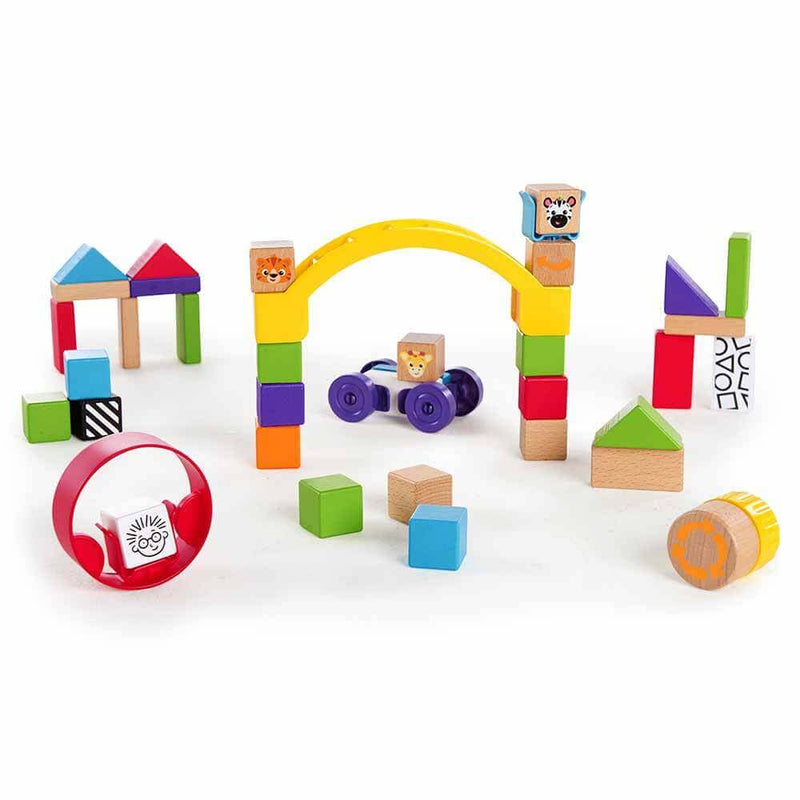 Baby Einstein Curious Creator Kit Wooden Building Blocks, 40-Piece Set