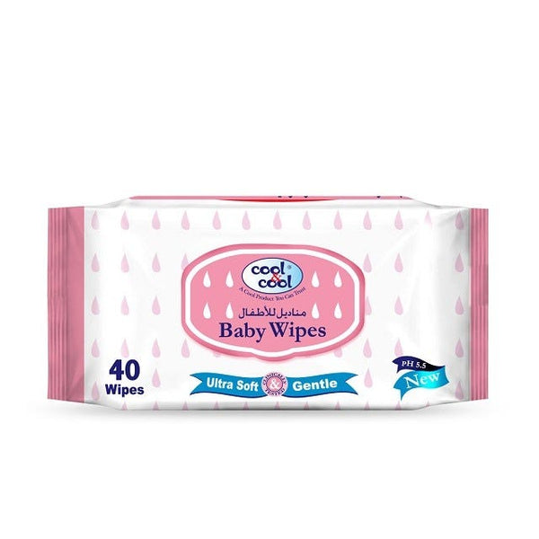 Cool & Cool Baby Wipes 40 Pieces