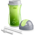 Chicco Baby Sports Cup Sippy Cup with Silicone Straw and Insulated Bottle, Red/Green, 266 ml, 14m+