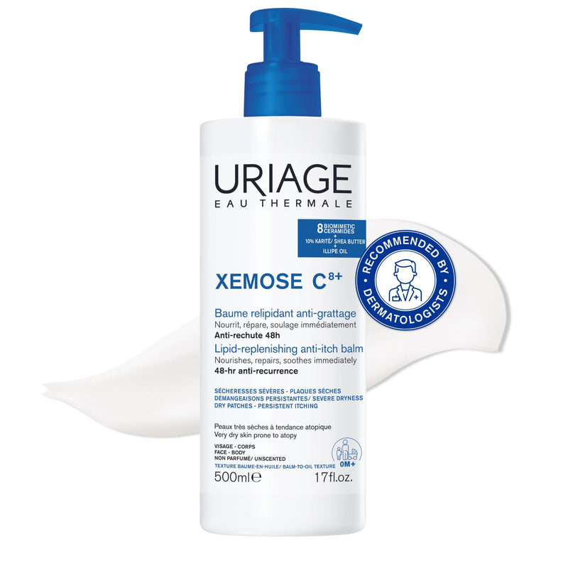 Uriage Xemose C8+ Soothing Balm Fragrance-Free Face & Body Dry Skin 500 ml