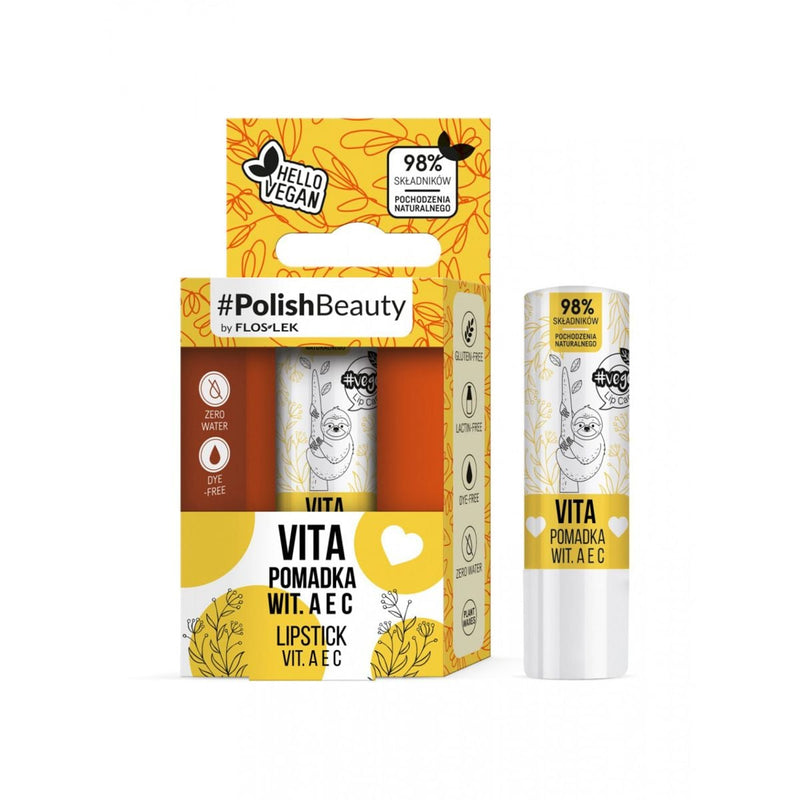 Floslek Vita Lip Stick Lip Moisturizer Vitamin C Retinol Vegan Formula