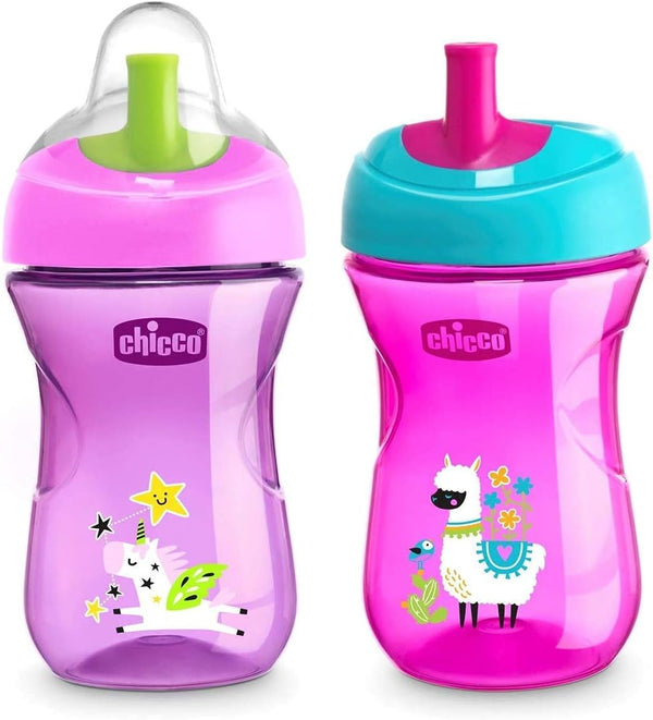 Chicco Advanced Cup Girl Pack Straw Drinking Cup with Removable Valve