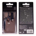 Parsa Manicure Set 4 Piece Stainless Steel Tools with Leather Case