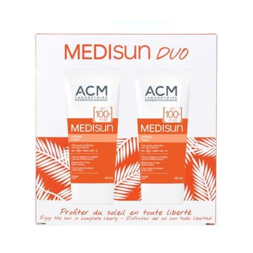 ACM Medisun Sunscreen Cream SPF 100+ Broad Spectrum Water-Resistant 1+1 Pack 40 mL Each