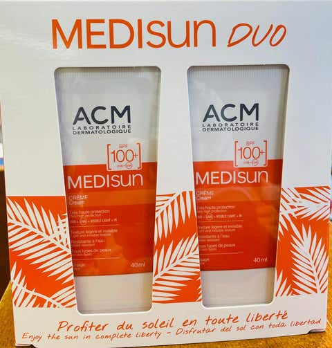 ACM Medisun Sunscreen Cream SPF 100+ Broad Spectrum Water-Resistant 1+1 Pack 40 mL Each