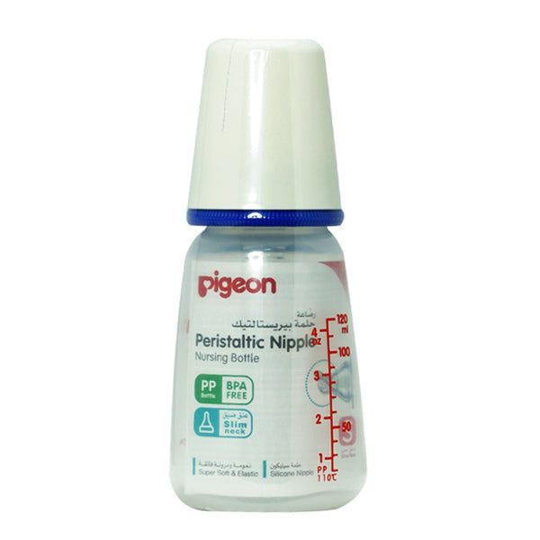 Pigeon Plastic Feeding Bottle White Cap Standard Neck Peristaltic Nipple