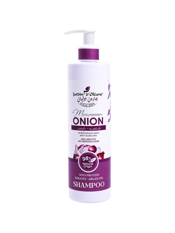 Jardin d'Oleane Onion Shampoo, Soya Protein, Keratin & Argan Oil, 380 ml