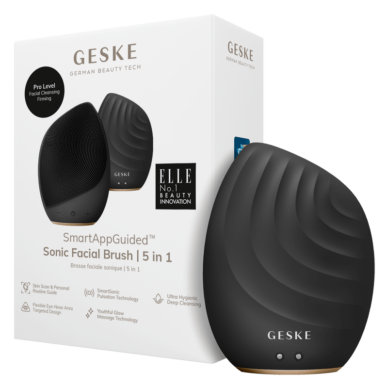 GESKE Sonic Brush 5-in-1 Gray Facial Cleansing Device