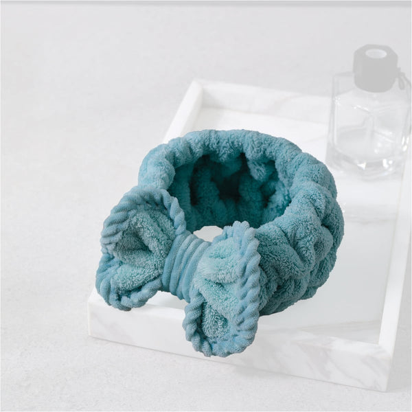 Reefi Modern Hair Tie Floral Bow Turquoise