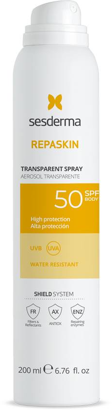 Sesderma Repaskin Transparent Spray SPF 50 Water-Resistant Sunscreen 200 ml
