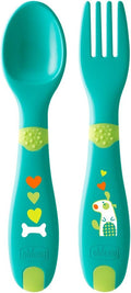 Chicco First Cutlery Neutral Baby Feeding Utensils BPA-Free Plastic