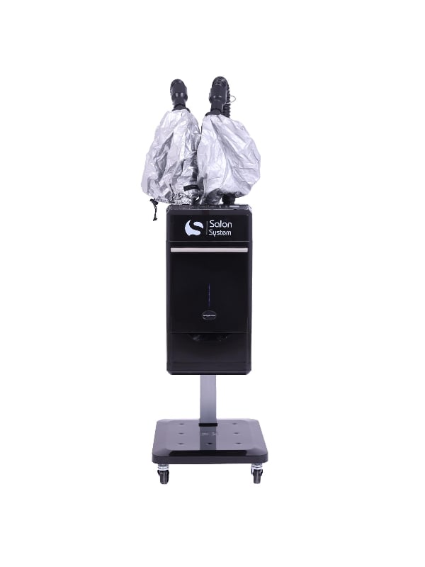 Salon System Multi-Function Nano Steamer for Hair and Skin, Wheeled, Black, Model YMR22123