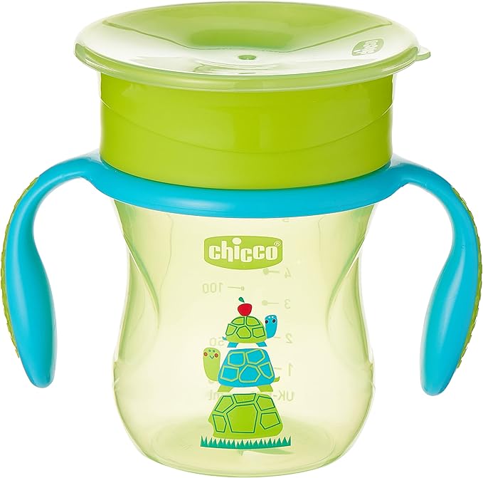 Chicco 360 Perfect Cup Silicone Membrane Training Cup Neutral 2 Pack 12m+
