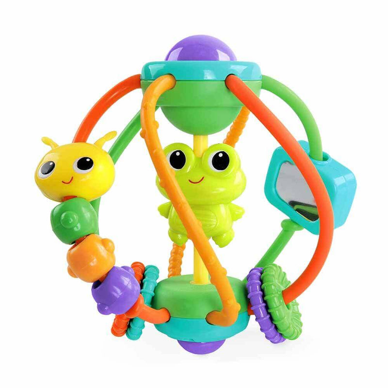 Bright Starts Clack & Slide Activity Ball Toy Baby Rattle, 6 Months+
