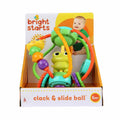 Bright Starts Clack & Slide Activity Ball Toy Baby Rattle, 6 Months+