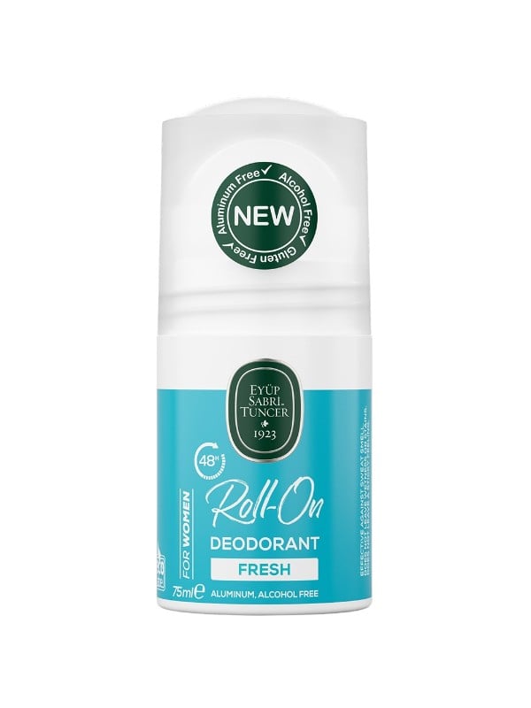 Eyup Sabri Tuncer Fresh Roll-On Deodorant for Women, Aluminum-Free, 75 ml