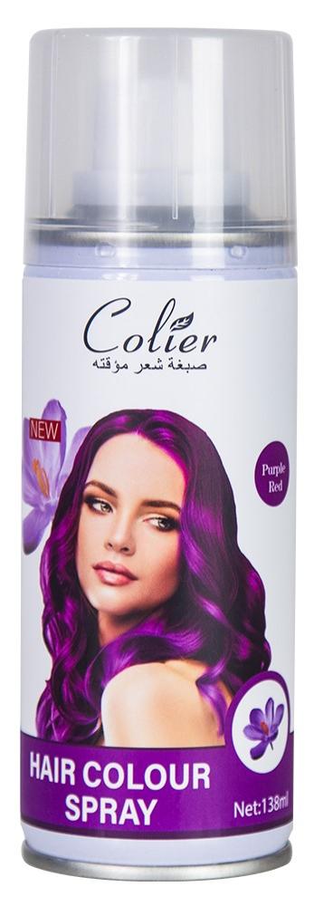 COLIER Hair Colour Spray, Temporary Purple Red Hair Colour