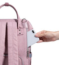 Sunveno Diaper Bag with USB Port, Nova Pink, Backpack and Handbag