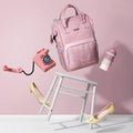 Sunveno Diaper Bag with USB Port, Nova Pink, Backpack and Handbag