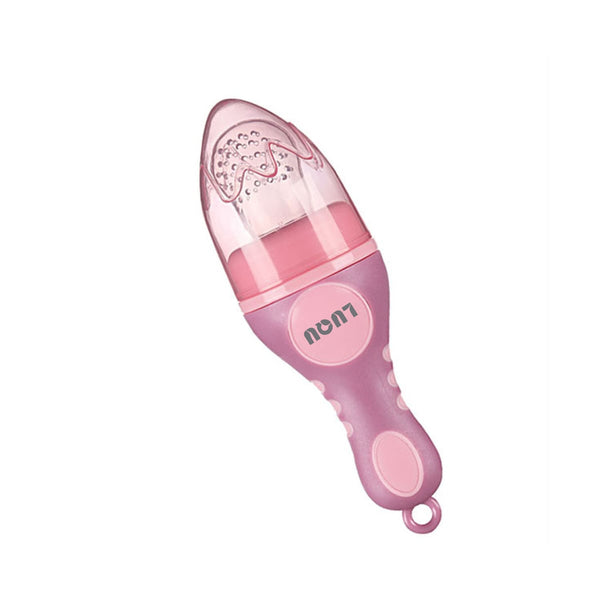 Luqu Fruit & Vegetable Feeder Silicone Mesh Pouch Pink
