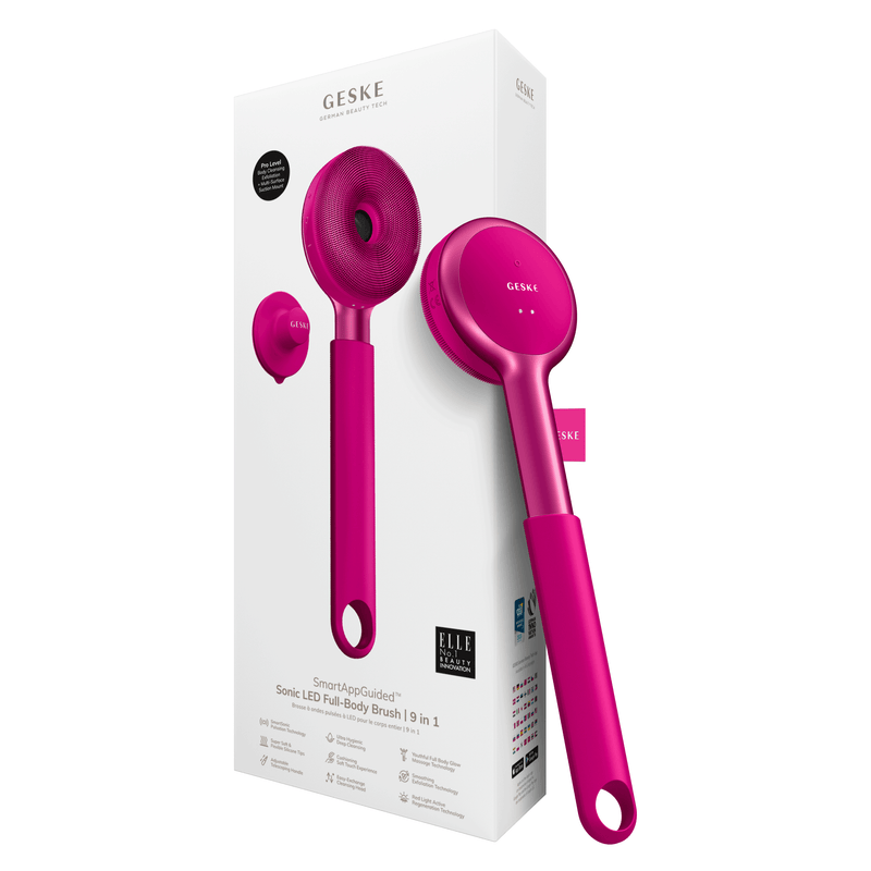 GESKE Sonic LED Full-Body Brush 9-in-1 Magenta