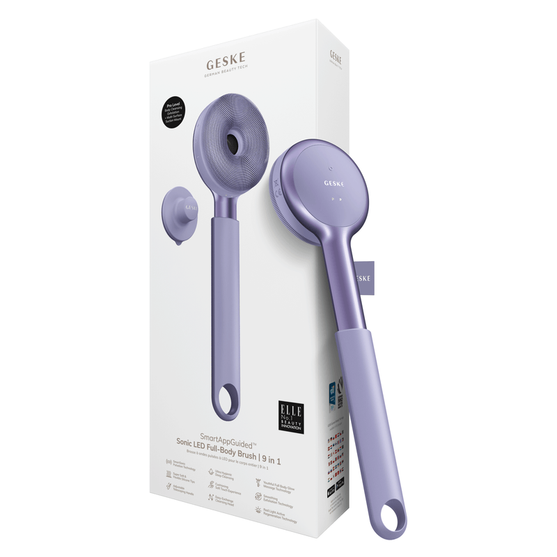 GESKE Sonic LED Full-Body Brush 9-in-1 Purple