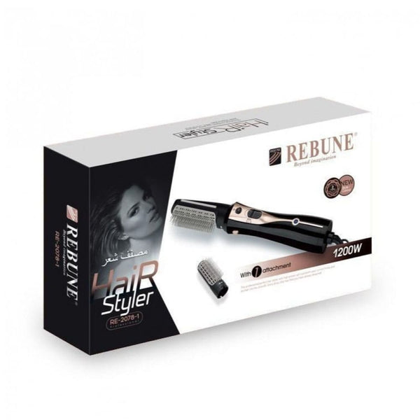 Rebune RE-2078-1 Hair Styler with Ionic Technology, 1200W, 1 Attachment
