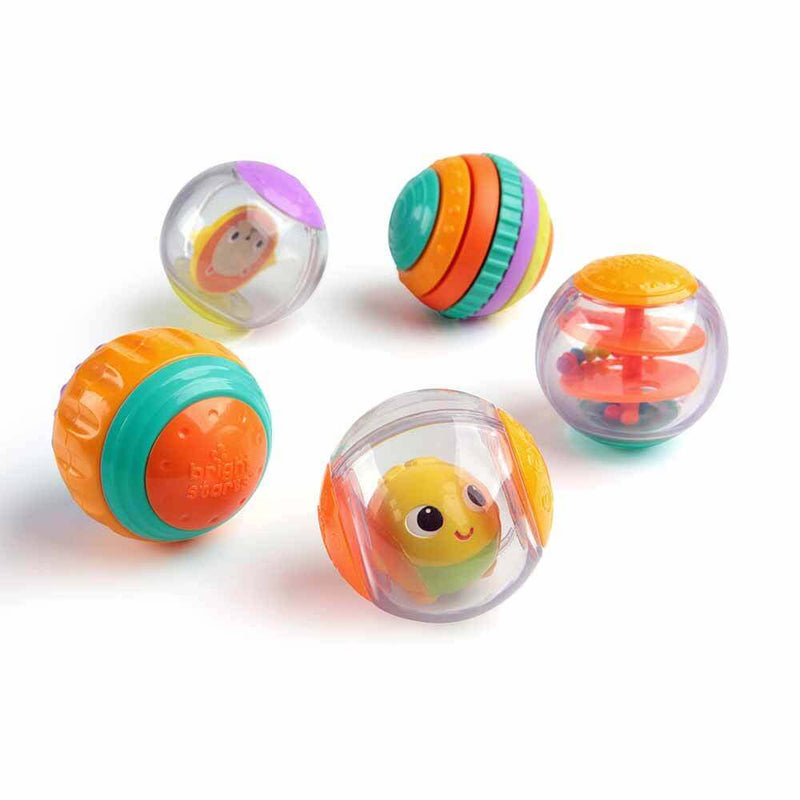 Bright Starts Shake & Spin Activity Balls Sensory Baby Toy Set