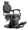 Salon System Black Edition Men's Barber Chair Hydraulic Lift Black Synthetic Leather
