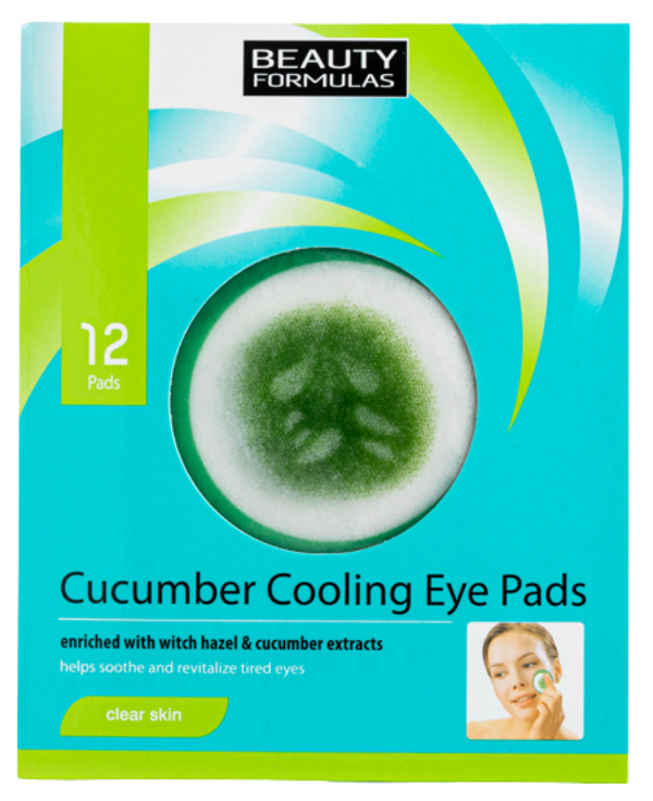 BEAUTY FORMULAS Cucumber Cooling Eye Pads with Cucumber Extract