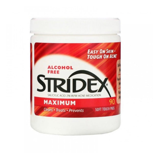 Stridex Soft Touch Facial Pads, 2% Salicylic Acid, Alcohol-Free, 90 Count