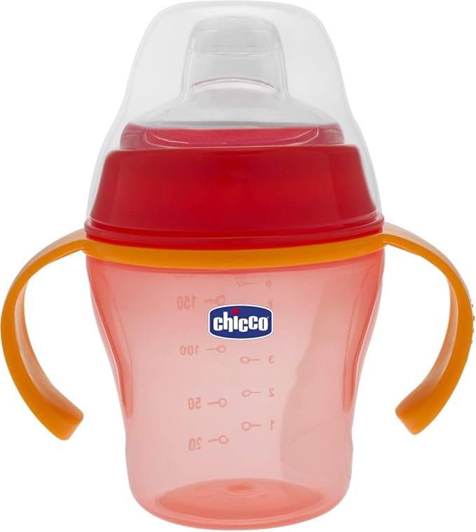 Chicco Soft Sippy Cup 12m+ Leak-Proof Adjustable Red
