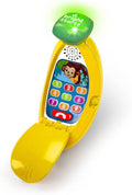 Bright Starts Giggle & Ring Phone Banana-Shaped Musical Toy with Lights, Sounds and Learning Phrases