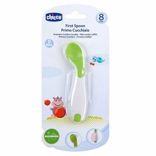 Chicco First Baby Spoon Soft-Tip Angled Feeding Spoon BPA-Free
