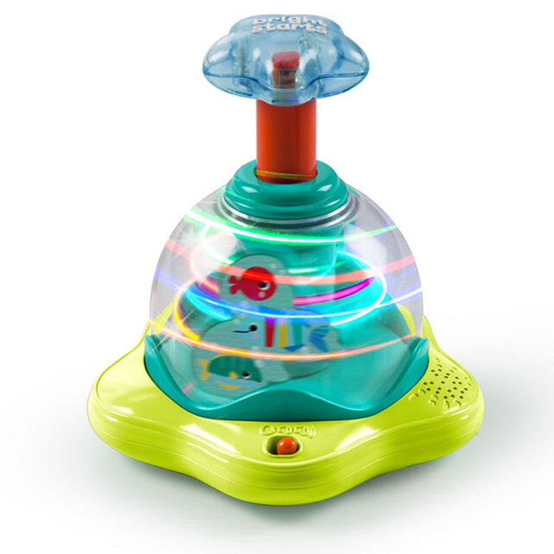 Bright Starts Press & Glow Spinner Baby Activity Toy with Lights and Melodies, 6 Months+