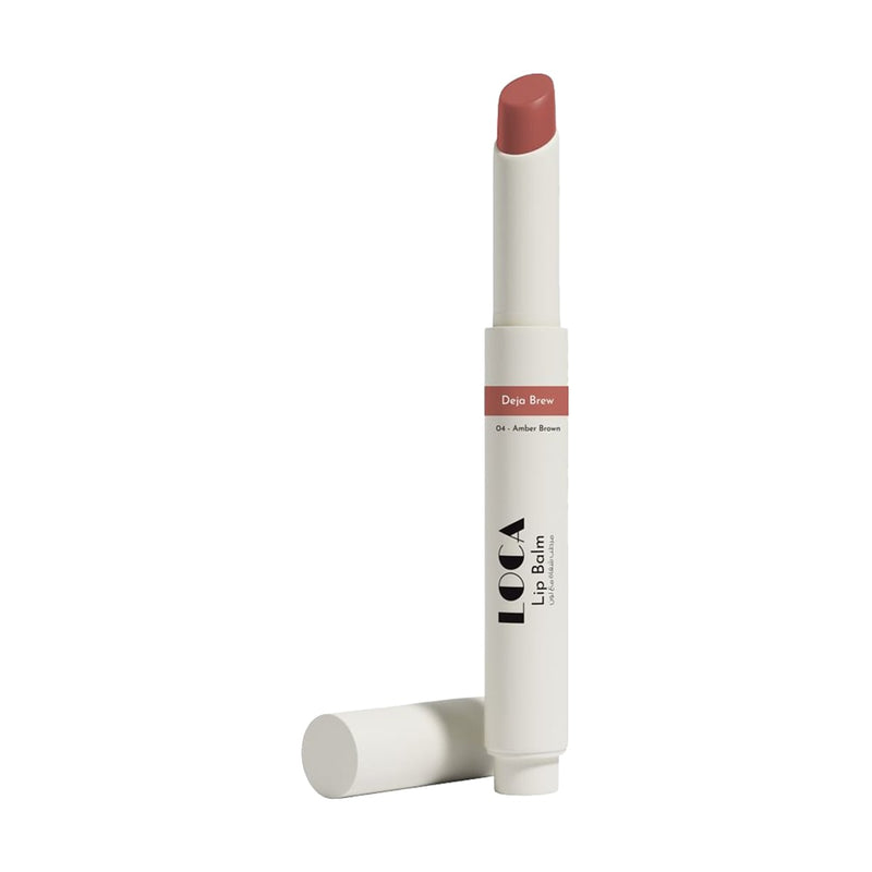 Loca Lip Balm Tinted Natural Finish Shea Butter Amber Brown 04 Deja Brew