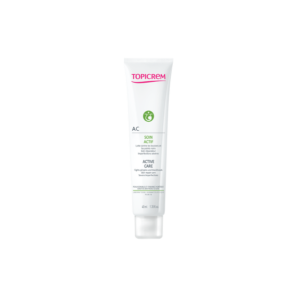 Topicrem AC Active Care Blemish-Clearing Face Cream, Zinc Gluconate, 40ml