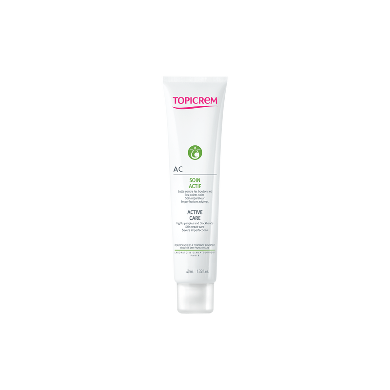 Topicrem AC Active Care Blemish-Clearing Face Cream, Zinc Gluconate, 40ml