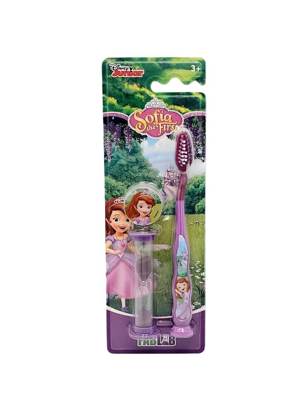 Fab Lab Sofia Baby Oral Care Set, Children's Toothbrush with 2-Minute Hourglass, 2 Pieces