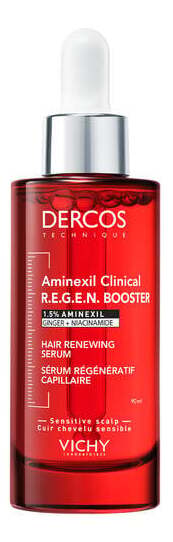 Vichy Dercos Clinical Regen Booster Scalp Serum with Aminexil, Ginger and Niacinamide, 90 ml