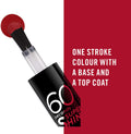 Rimmel 60 Seconds Super Shine Nail Polish Gel Finish 3-in-1 Colour Technology Dark Red #713