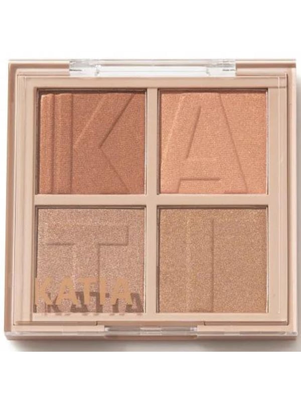 Katya Highlight Glow Face Powder Palette Bronzer Blush Highlighter 4 Colors