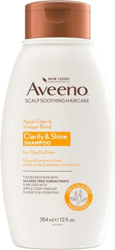 Aveeno Apple Cider Vinegar Sulfate-Free Shampoo Balance High Shine 354 ml