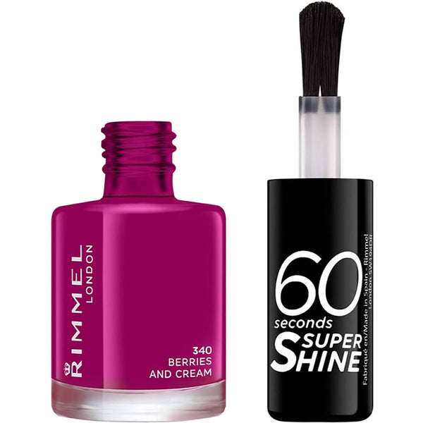 Rimmel 60 Seconds Super Shine Nail Polish Cream Finish Mauve Berries and Cream 340
