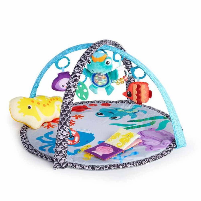Baby Einstein Sea Friends Activity Gym, 3-Mode Ocean-Themed Play Mat with 7 Detachable Toys