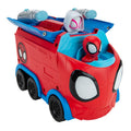 Spidey Deluxe Feature Vehicle Web Spinning Hauler 3-in-1 Transforming Toy with Web Dart Launchers